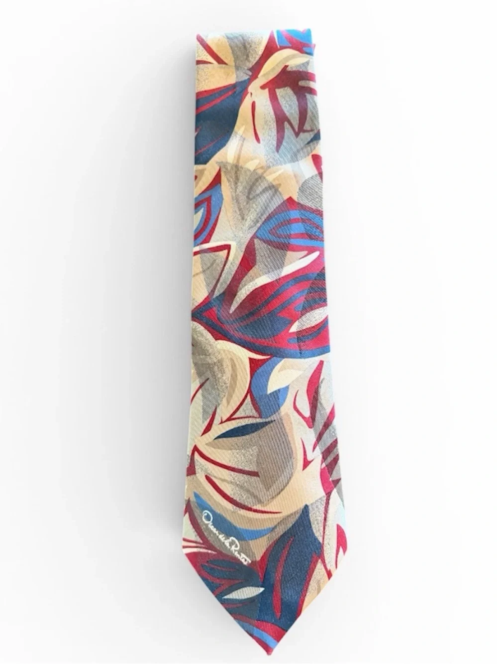 Vintage Oscar de la Renta Studio Tie with Floral Print